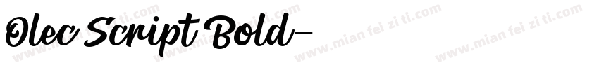 Olec Script Bold字体转换